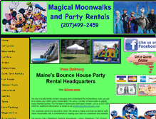 Tablet Screenshot of magicalmoonwalks.com